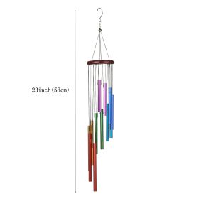 wind1pc Outdoor Wind Chimes With 12 Colored Aluminum Tubes And Hooks, Decorated With Commemorative Wind Chimes For Families, Courtyards, Gardens