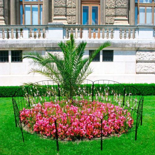 10Pcs Decorative Garden Fence Rustproof Iron Wire Arched Fence Animal Barrier Border 12.59in Width 23.93in Length For Yard Landscape Patio Outdoor Dec 10Pcs Decorative Garden Fence Rustproof Iron Wire Arched Fence Animal Barrier Border 12.59in Width 23.93in Length For Yard Landscape Patio Outdoor Dec