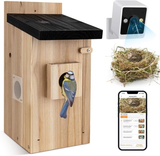 Smart Bird House with Camera,3MP Birdhouse Camera for Outdoors,Auto Capture Bird Videos & Motion Detection,Watch Bird Nesting & Hatching in Real Time Smart Bird House with Camera,3MP Birdhouse Camera for Outdoors,Auto Capture Bird Videos & Motion Detection,Watch Bird Nesting & Hatching in Real Time
