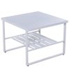 [Not allowed to sell to Wayfair]Industrial Style Outdoor Sofa Combination Set With 2 Love Sofa; 1 Single Sofa; 1 Table; 2 Bench