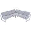 [Not allowed to sell to Wayfair]Industrial Style Outdoor Sofa Combination Set With 2 Love Sofa; 1 Single Sofa; 1 Table; 2 Bench