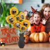 3pcs Halloween Decorations Sunflower Skull Garden Artificial Flower Decoration