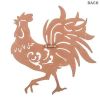 Premium Metal French Country Rooster Wall Art Distressed Black Lightweight Rustic Decor Idea for Indoor Outdoor Use