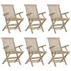 7 Piece Patio Dining Set Gray Solid Wood Teak