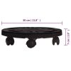 Plant Trolleys with Wheels 3 pcs Diameter 11.8" Black 374.8 lb