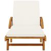 Sun Loungers 2 pcs with Cushions 78.7"x26.8"x32.7" Solid Wood Acacia