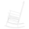 68.5*86*115CM Square Wooden Rocking Chair Wavy Backboard White
