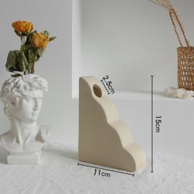 Simplicity Ceramic Vase Dry Flower Arrangement Home Decoration Ornament Living Room Display Art Vases (Option: D)