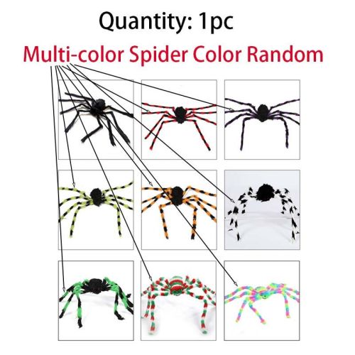 Halloween Giant Black Plush Spider Decoration Props, Outdoor Halloween Party Decor