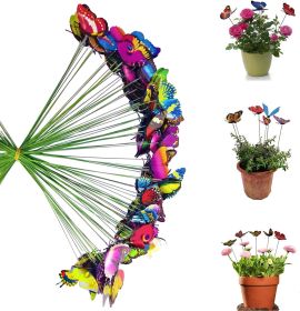 Metal Wire Butterfly Plant Stakes  Garden Decor (quantity: 100 pieces)