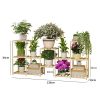 Wooden Multi-Tiered Plant Stand Perfect for Indoor and Outdoor Flower Display